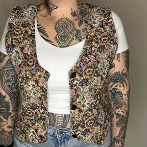 Floral Tapestry Vest